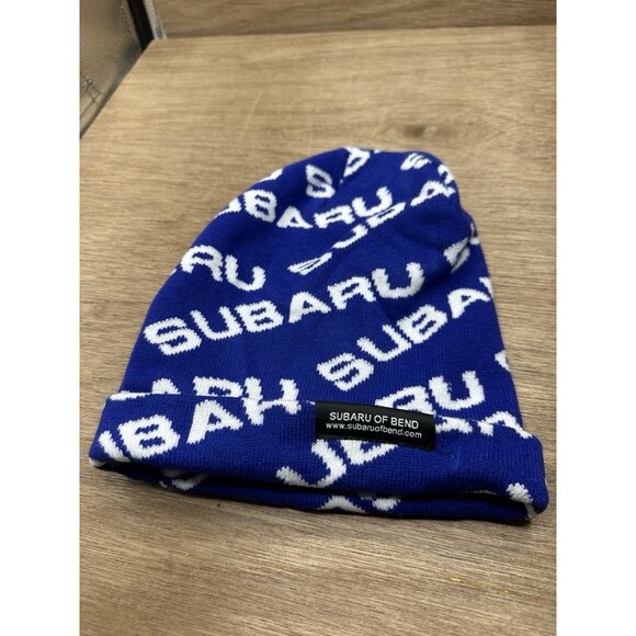 Subaru All Over Print Blue Beanie - Picture 1 of 2